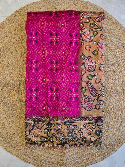 Patola x Kalamkaari Saree