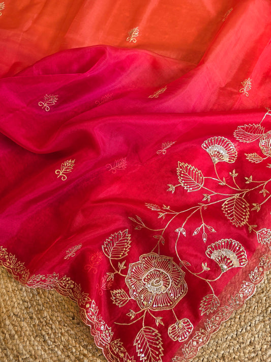 Vintage Work Saree
