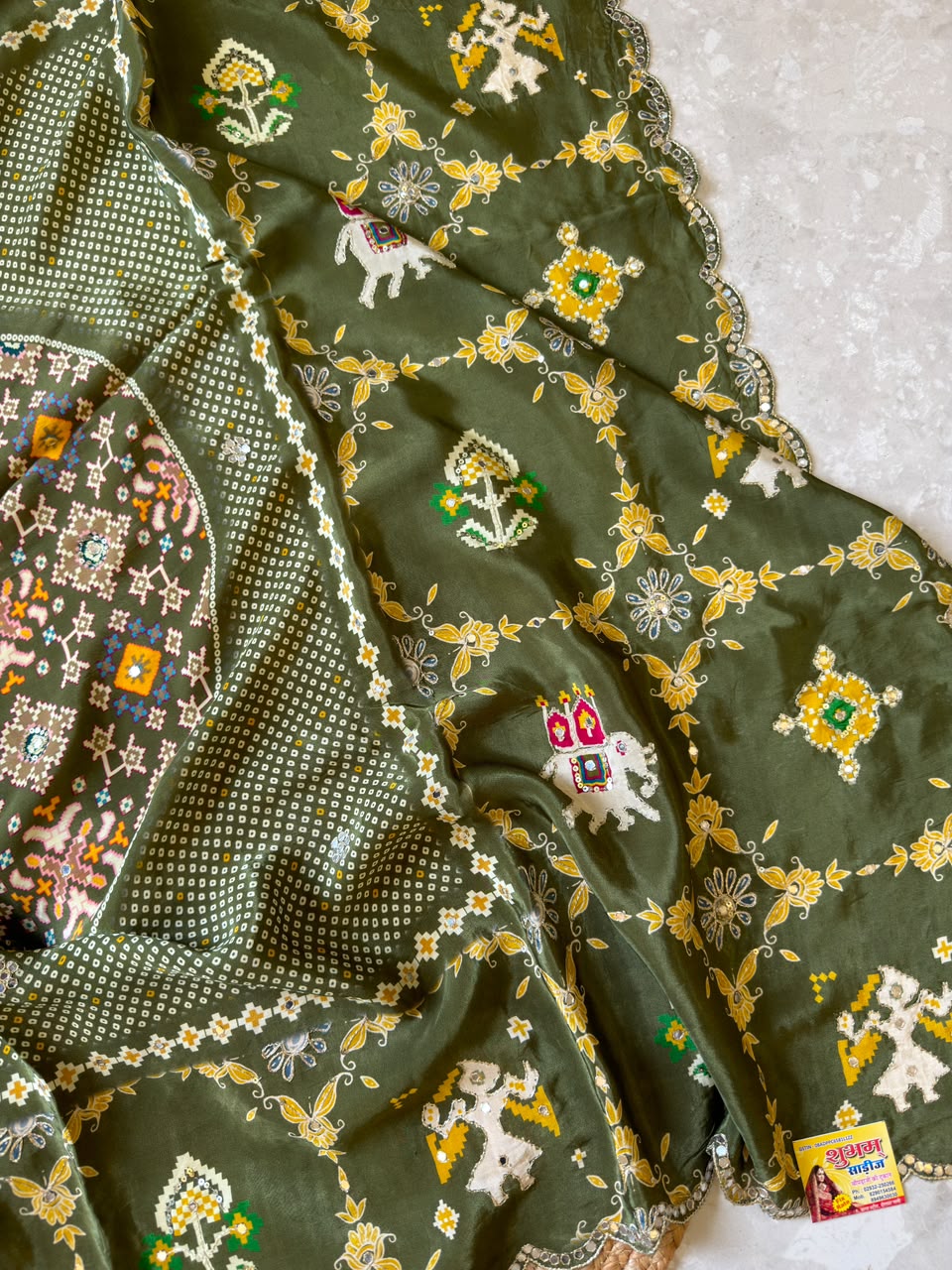 Traditional Patola and Bandhani Saree
