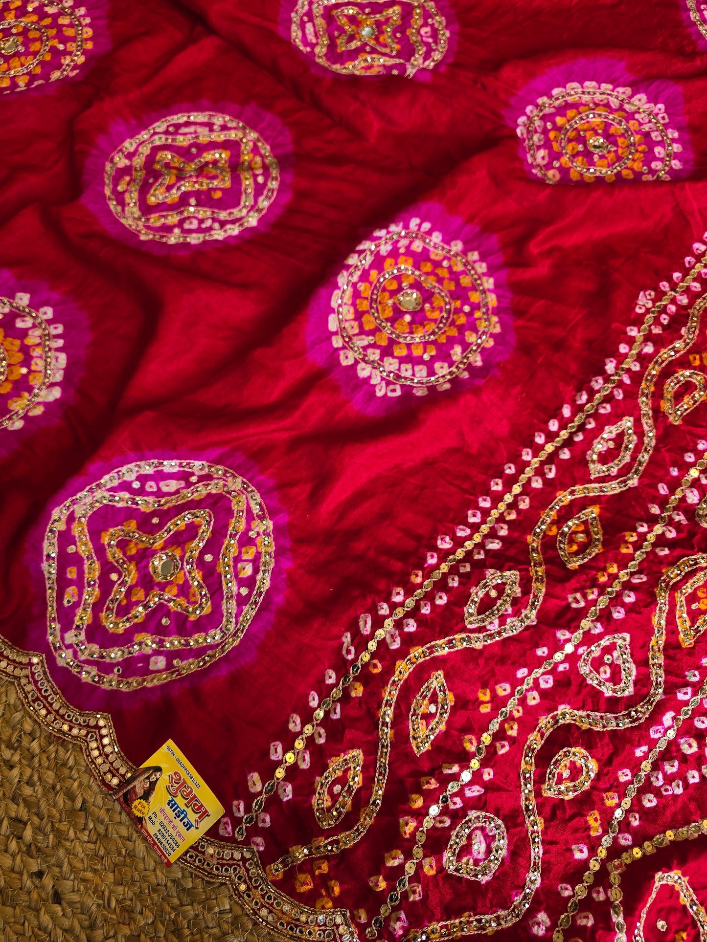 Pure Bandhani Saree
