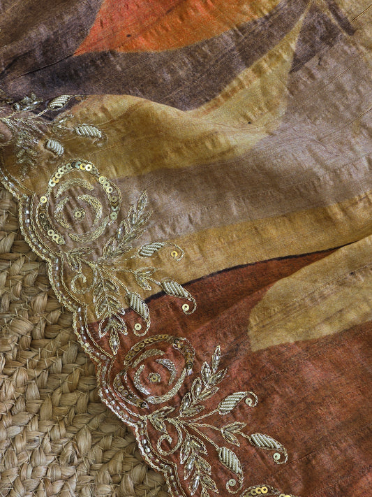Abstract Print Saree