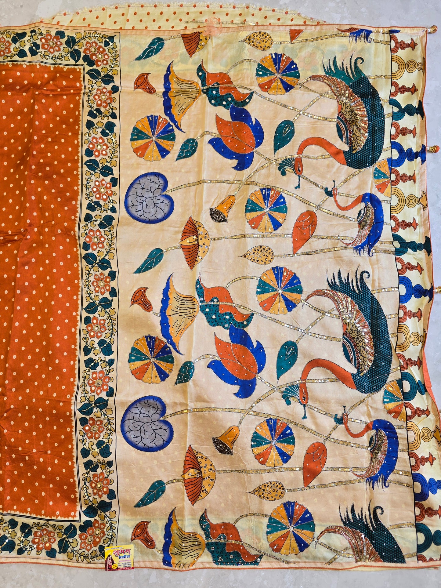 Kalamkaari Bandhani