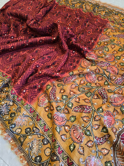Patola x Kalamkaari Saree