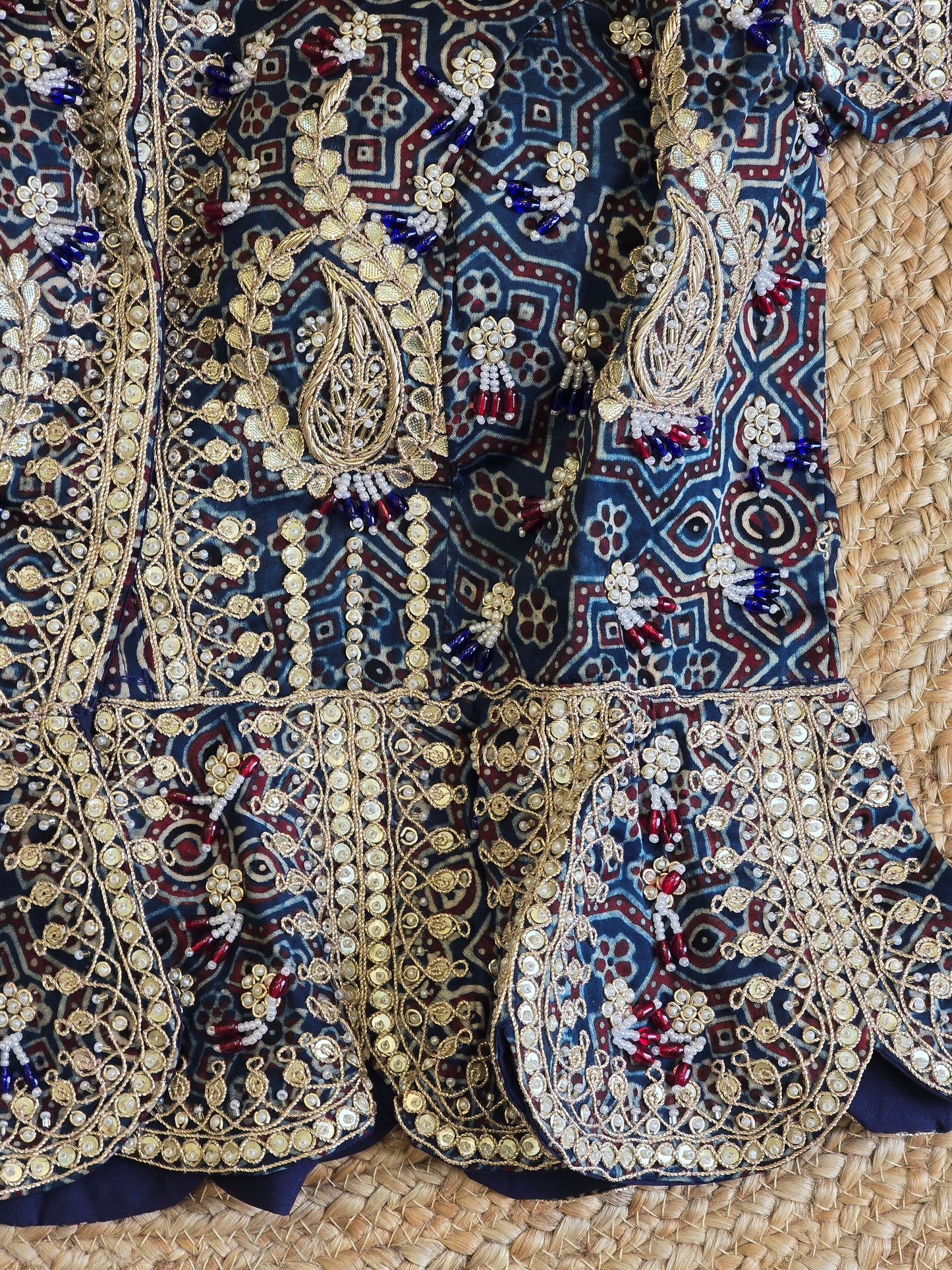 Designer Ajarakh Blouse Concept