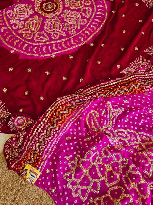 Pure Bandhani Saree